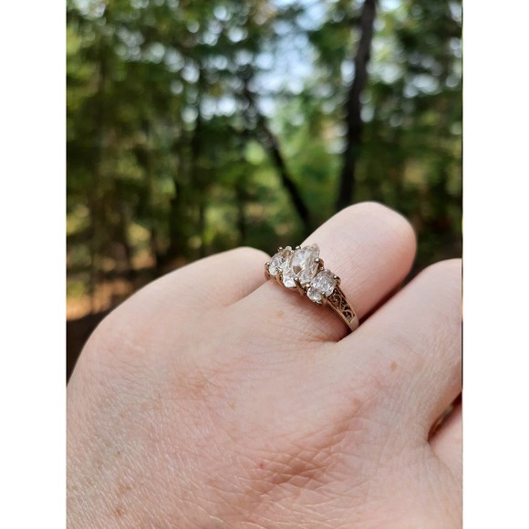 Art deco ring promise anniversary gift for women size 3 4 5 6 7 8 9 10 1… - Picture 4 of 10